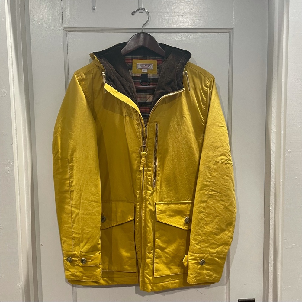 J.Crew Wallace & Barnes Men’s Fisherman Jacket In Scottish Waxed Cotton (Small)